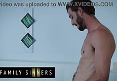 Redhead Milf Tempts Husband's Nephew with Her Big Tits Before Tasting His Monster Cock