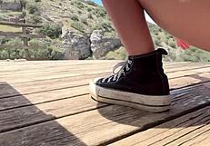 i was so horny getting lost in jungle squirting wildly like crazy out there