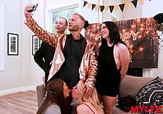 mylfex new year family reunion turns into taboo orgy