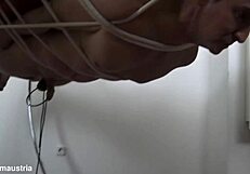 Sadistic nurse dominates patient with feet face sitting and brutal handjob for semen