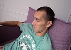 Cuckold husband watches friend doggystyle pound horny wife Katty West's wet pussy