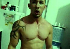 Fitness milf vloog stretches athletic body in intense workout prep