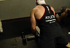 Fitness milf vloog stretches athletic body in intense workout prep