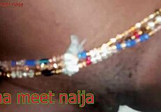 Ebony babe plays with her ass pussy then fucks it deep with coca cola bottle