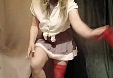 wanna see my slave striptease with magic wand orgasms?