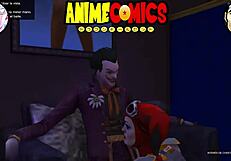 joker's heart races fucking prostitute harley quinn in wild comic passion 