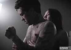 Stepbrother Pounds Asian Teen Stepsister's Anal Virginity Hard