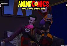 joker's heart races fucking prostitute harley quinn in wild comic passion 