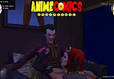 joker's heart races fucking prostitute harley quinn in wild comic passion 