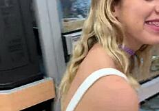 Petite Slut Khloe Kapri Sucks Cock Publicly!