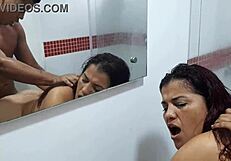 Stepmom sneaks in shower we get intimate