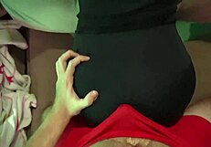 curvy latina in leggings worships cock but this guy stays virgin forever?