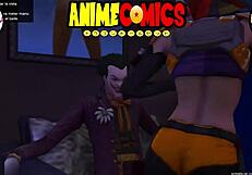 joker's heart races fucking prostitute harley quinn in wild comic passion 