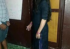 Maid Catches Servant Jerking to Dress Change Then Fucks Pussy