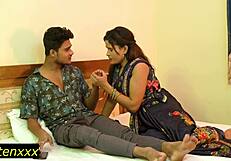 cute indian bhabhi rides neighbor rough but begs no cum inside her tight pussy