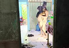 Big tits housewife bends over hairy pussy for intense doggystyle pounding!