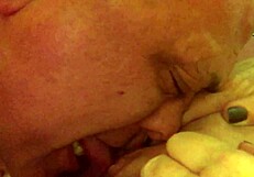 Granny's Mature Pussy Cums Hard from Tongue Licking and Thick Cock Thrusts
