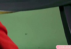 hot coed sicilia sucks dick deep then rides hard on bed till squirting