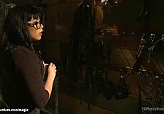 Bound Shemale Dominates New Employee Anal Fuck!