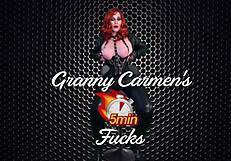 Granny's Mature Pussy Cums Hard from Tongue Licking and Thick Cock Thrusts