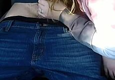 Public pickup tempts cute teen's car blowjob craving