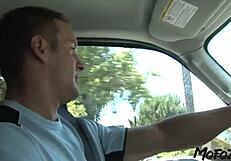 busty amateur milf gets sticky cumshot all over her big tits