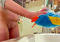 wow nikki lixxx shaves her smooth pussy close up then fingers it hard in pov!