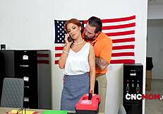 Spies Get Slammed Hard By Joey In Office Skirt Fuck!