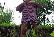 Mature BBW Milf Sucks Cock Deep Outdoors Before Rough Pussy Pounding