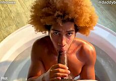 two black guys with huge cocks messing around in the hot tub... wanna jump in??