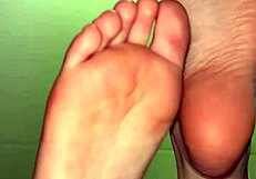 White Girl Teases with Socks and Toes in Cash Feet Fetish Session