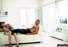 mazzy grace rides danny mountain's monster cock cowgirl with sloppy face fucking