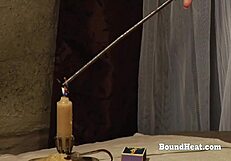 Tied slave soaks in tub as madame punishes her big tits ass