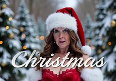 Granny Carmen Claus Pounds Pussy with Thick Dildo Elf Toy