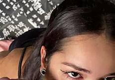 Wanna Watch This Cute Submissive GF Gagging on Huge Cock Deepthroat?