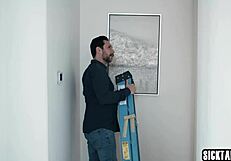 stepdad wrecked destiny mira's fat ebony ass rough