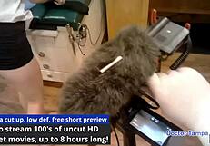 dr tampa performs fetish procedure on pierced blaire celeste's shaved pussy backstage