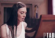 marley brinx teases daddy with blowjob licks and pussy fingering play