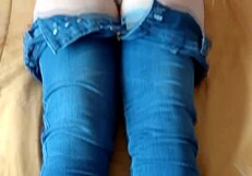 My stepmom shows her big hairy pussy I jerk off cumming