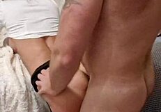 milf in tight miniskirt your muscular friend doggystyles her huge natural tits bouncing