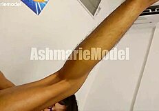 hairy armpits legs feet ass pussy spread tease in shorts thong workout