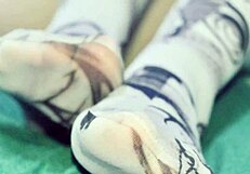 you creep into stepsis room at night stroking to her soft toes and tight holes