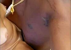 Friend's black monster cock spreads juicy tight pussy wide open