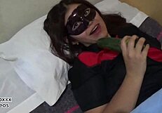 Pounding naughty niece hard with massive cucumber