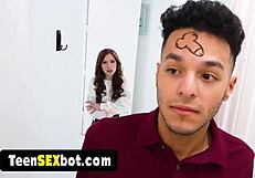 skinny nikki's taboo fishnet tease hints at petite pleasures for her stepdad's eyes only