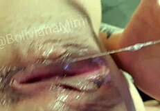 Latina Babe Fingers Pussy to Massive Squirting Orgasm Soaking Bed