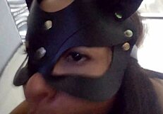 lunaferrari's stepson fucks her mouth full of cum after sucking his dick