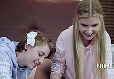 Stepdad Secretly Watches Petite Stepdaughter's Narrow Ass Play