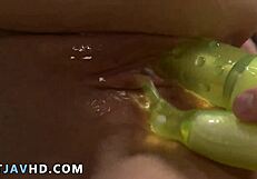 huge titted wife yukina mori rides cock with trimmed pussy creampie in jav