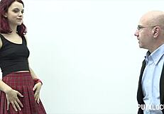 skinny ohana petite student owns old prof